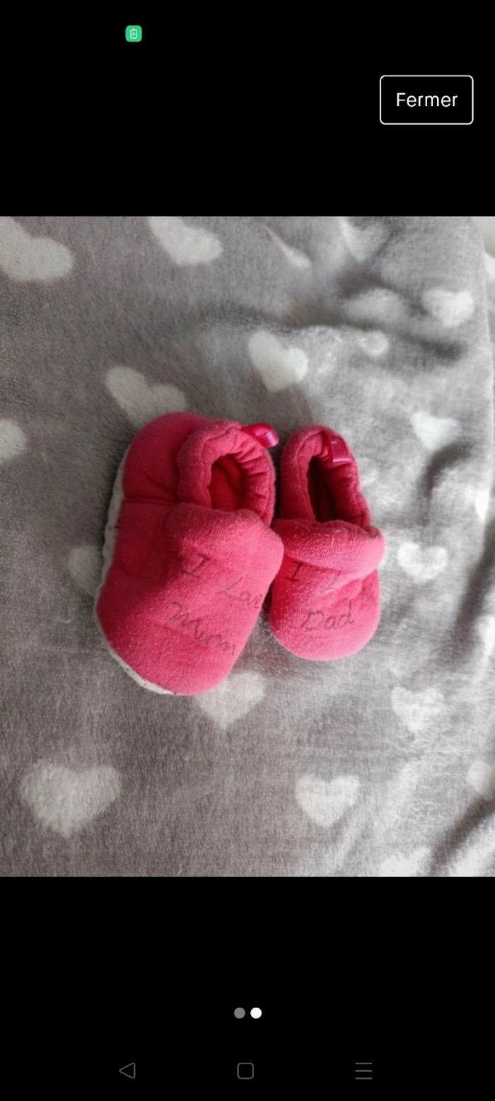 Chausson bébé 0/3mois - photo numéro 2