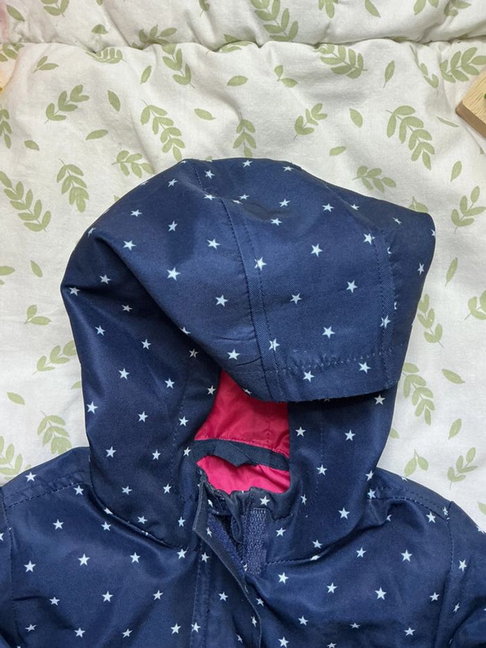 coupe vent à capuche marine motifs étoiles lupilu 18/24 mois - photo numéro 6