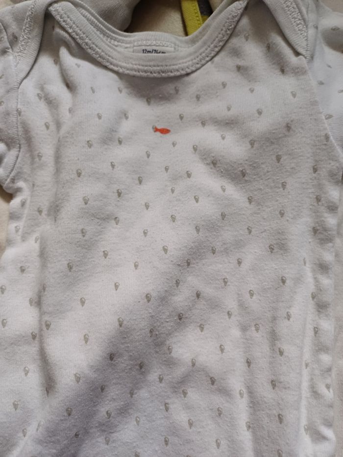 5 bodies manches longues 12 mois - photo numéro 2