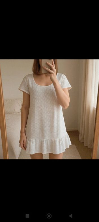 Robe de plage blanche en coton boutique bohème taille M