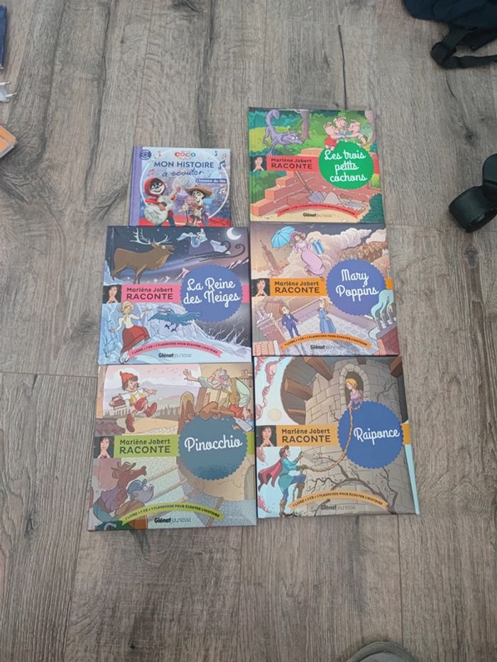 Lot de 6 livres audio livres + CD audio