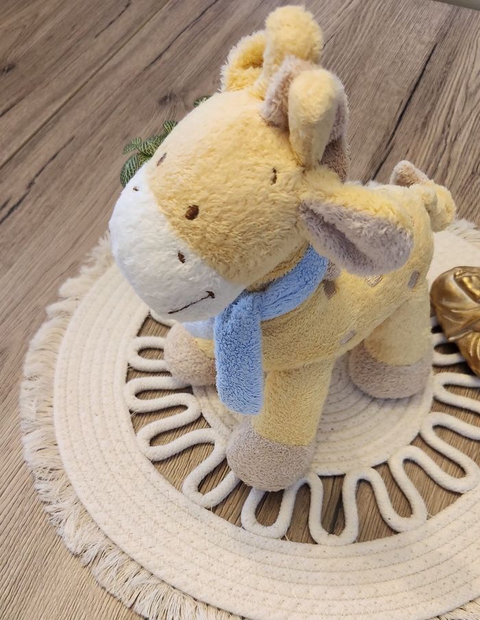 Doudou Girafe Nicotoy Jaune Bleu - photo numéro 2