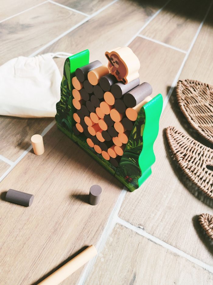 🦥Jeu de dextérité Le mur de bois avec Paresseux en bois - photo numéro 3