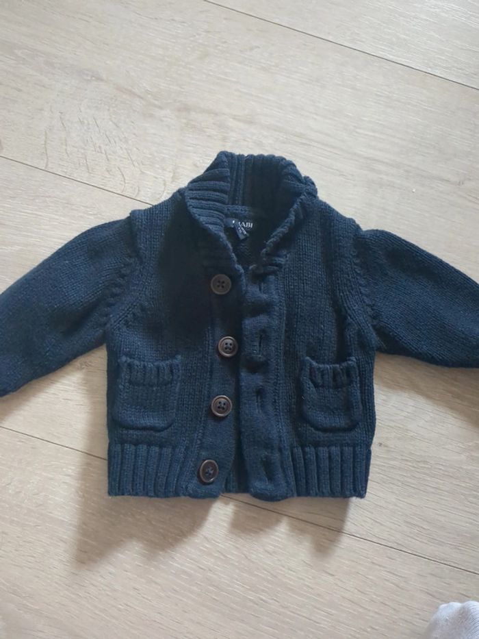 Gilet marine bébé garçon 1 mois