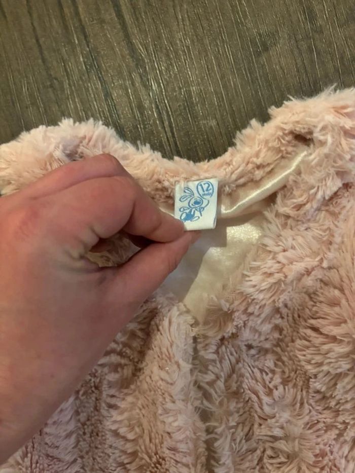 Gilet moumoute rose - U essentiel - 12 mois - photo numéro 2