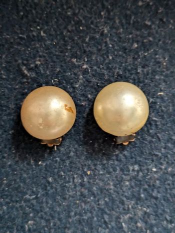 Boucles d'oreilles vintage nacrées