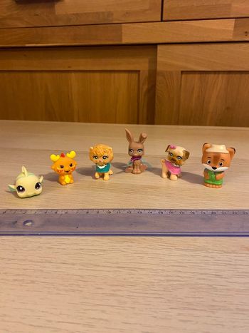 Figurines jouets Polly pocket littlest pet shop LPS poisson klorofil chien dog lapin rabbit Mattel