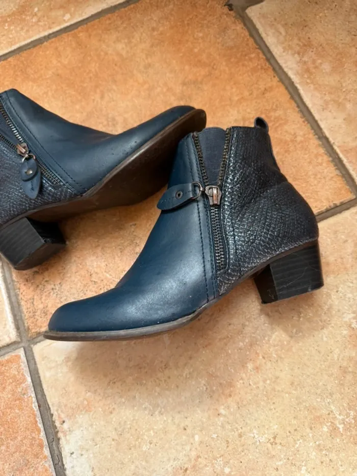 Bottines bleu marine taille 35 ki.te.toi - photo numéro 5