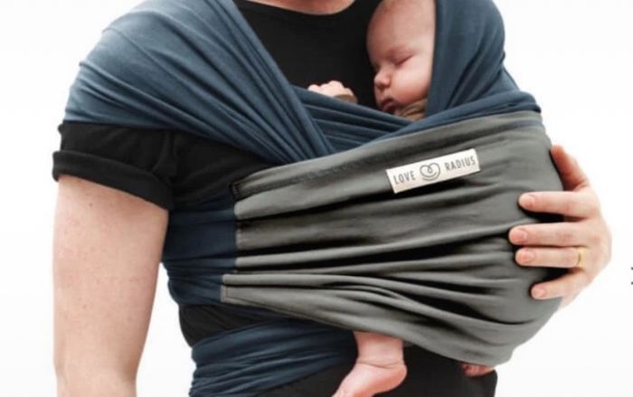 Porte bébé de la naissance à 14kg élastique  marque Lovradus gris - photo numéro 5