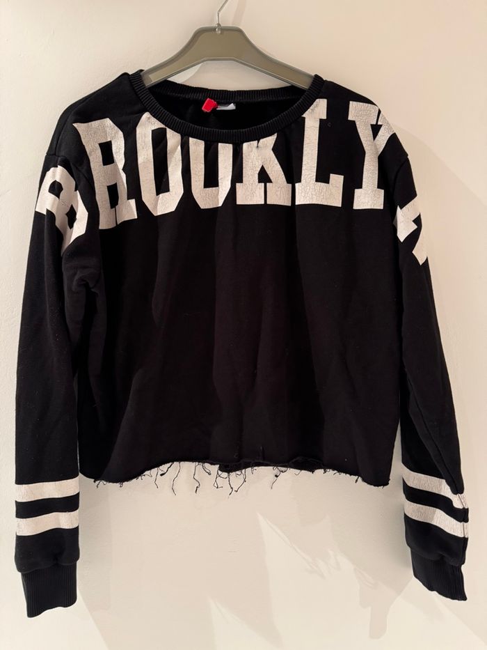 Pull noir avec écriture Brooklyn - H&M