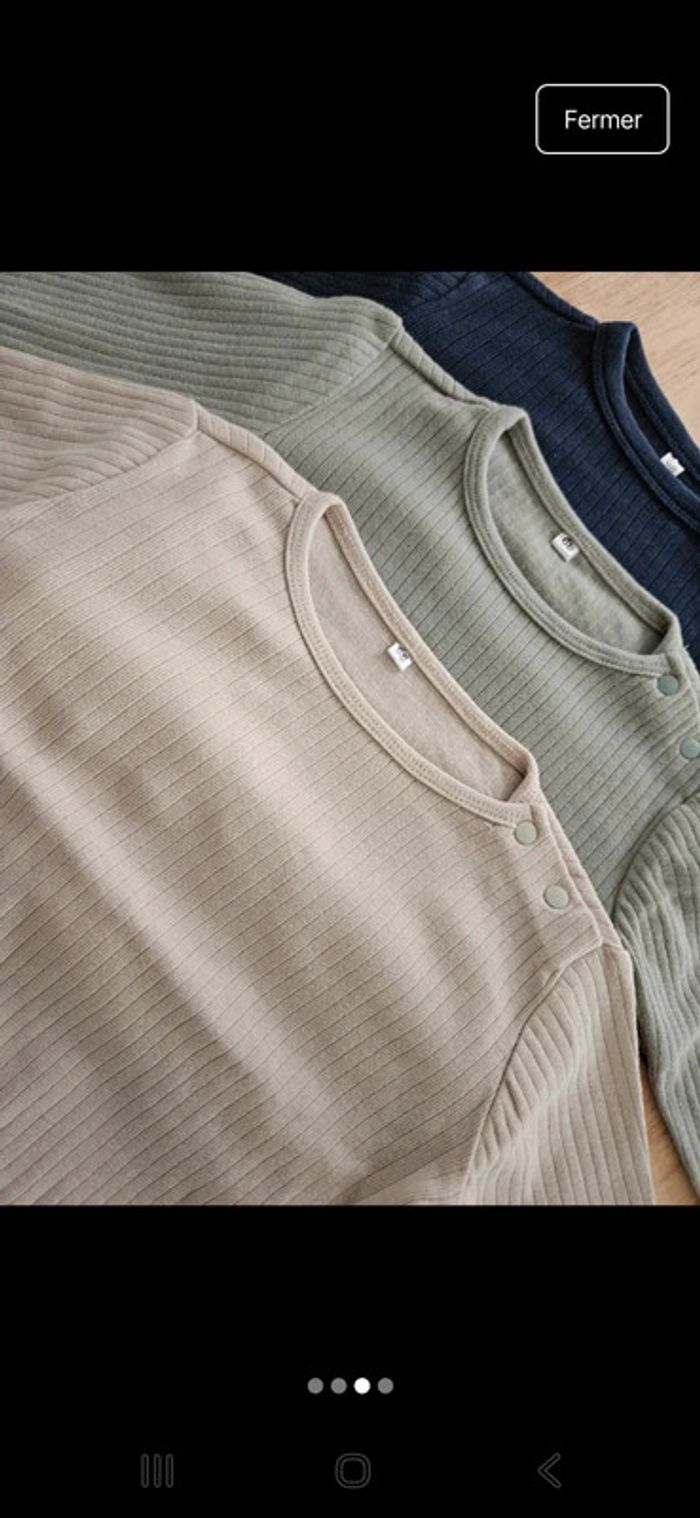 Lot de 3 t-shirt longue manches 6/9 Mois - photo numéro 4