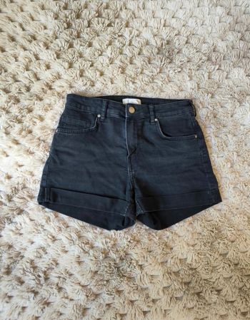 Short en jean noir