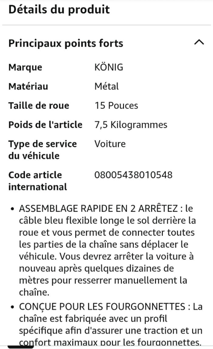 Chaîne pour utilitaire ou 4x4 - photo numéro 6