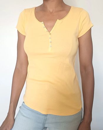 T-shirt jaune camaïeu T.M