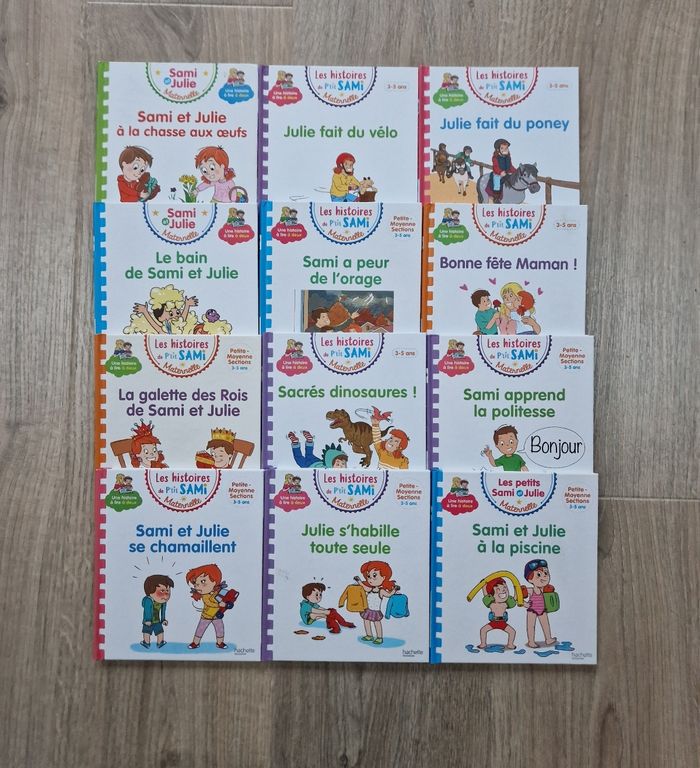 Lot de 12 livres sami et julie maternelle
