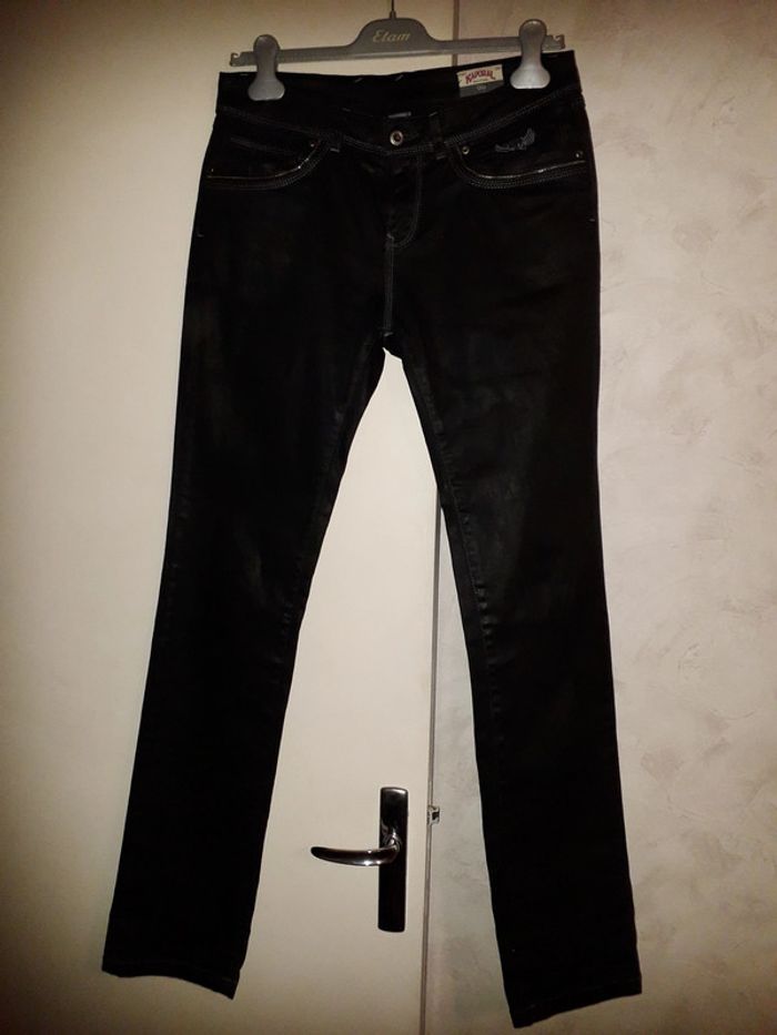 jeans noir endroit kaporal taille 40 - photo numéro 2