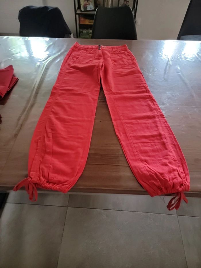 Lot de 2 pantalon large léger femme 36 - photo numéro 5
