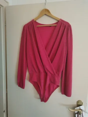 Body rose pailleté