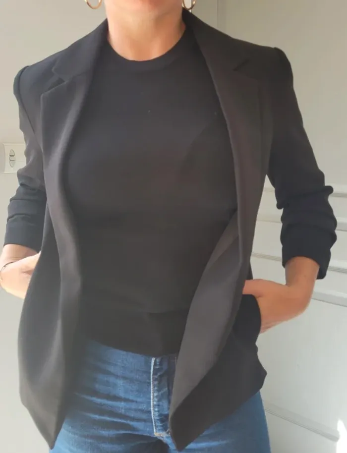 Veste blazer tailleur h&m noir 36 taille S - photo numéro 5