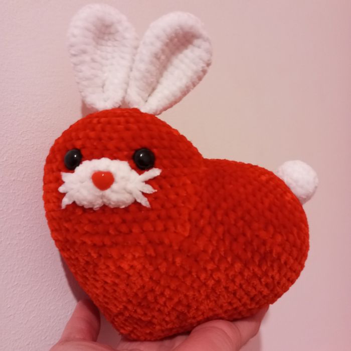 🐰 Lapin cœur fait main - Création crochet Saint Valentin