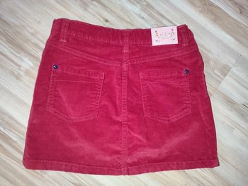 Jupe bordeaux 10 ans en velours Lili Marelle