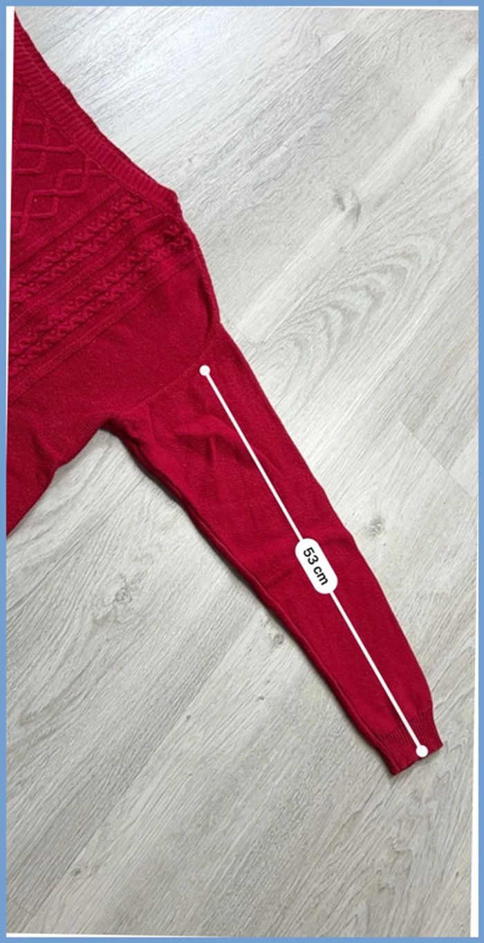 Pull femme torsadé Chaps Rouge Taille L - photo numéro 6
