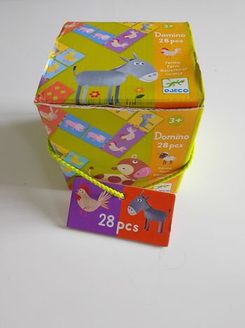 Domino 28 pièces ferme Djeco complet 