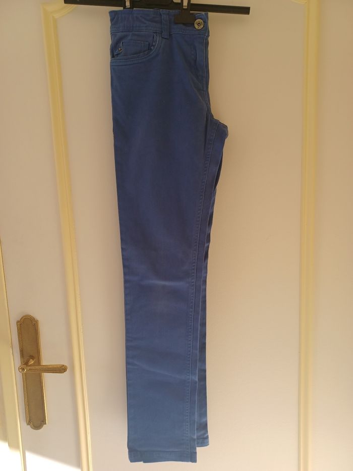 Jeans couleur bleu dur fille bilook 14 ans - photo numéro 3