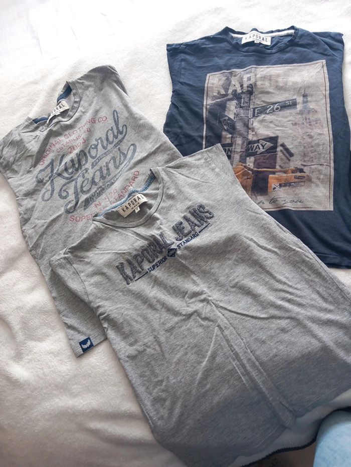 3 t-shirts ML Kaporal 10 ans
