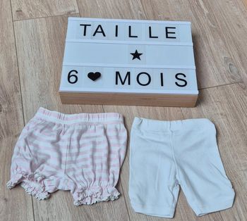 Lot de 2 shorts bébé 6 mois