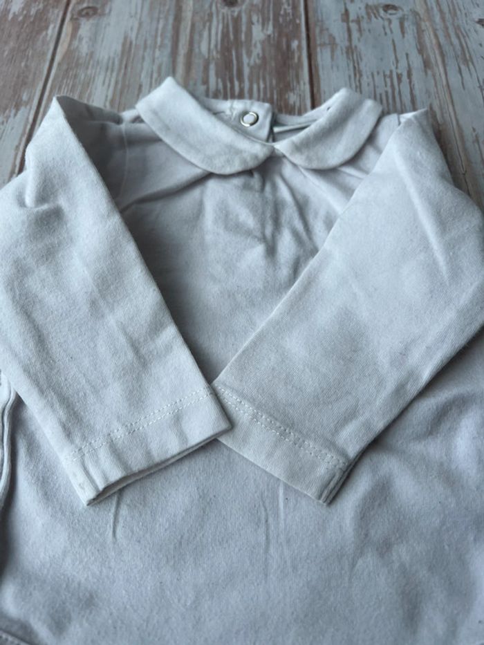 Bodie blanc à col 3 mois - photo numéro 4