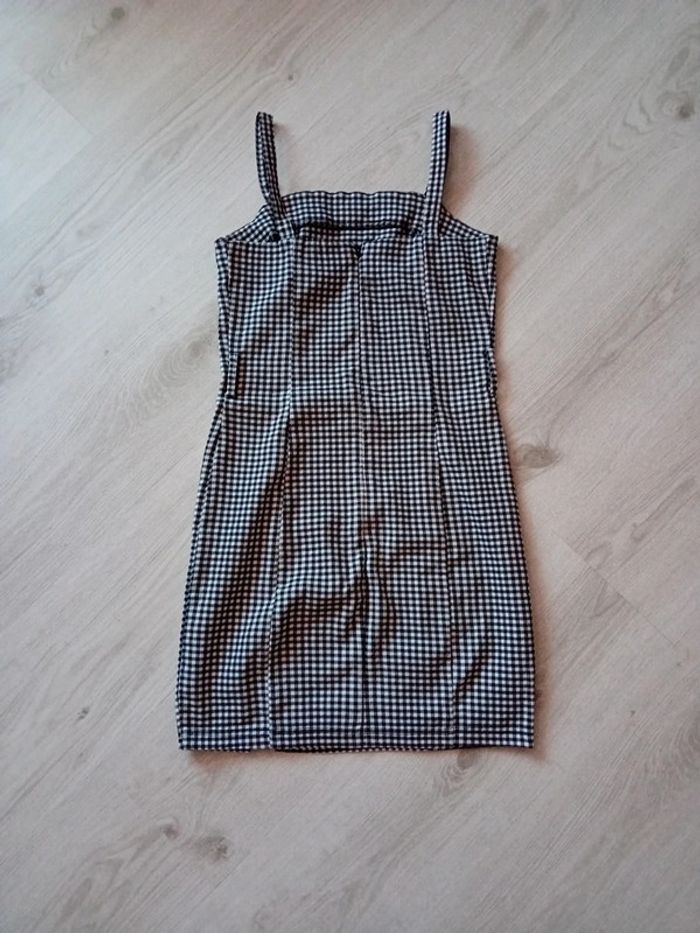 Robe à carreaux noir et blanc XS - photo numéro 2