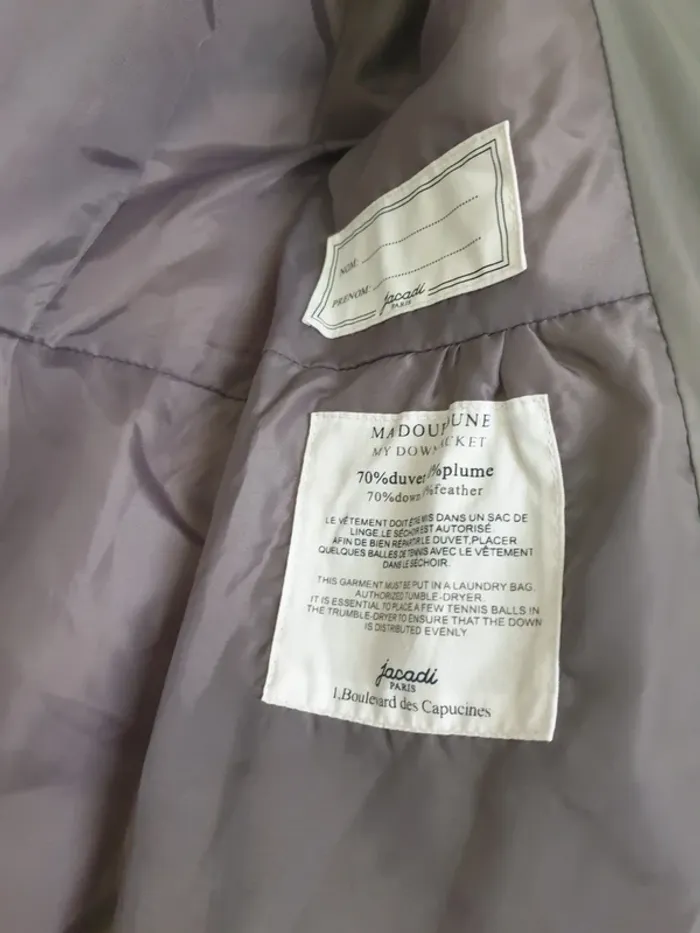Manteau Doudoune Duvet Plumes Jacadi Taille 4 ans - photo numéro 4