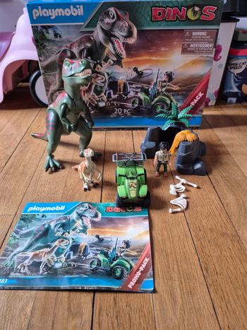 Playmobil dino explorateur avec quad 71181