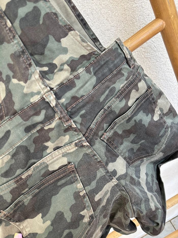 Salopette short treillis militaire - photo numéro 7