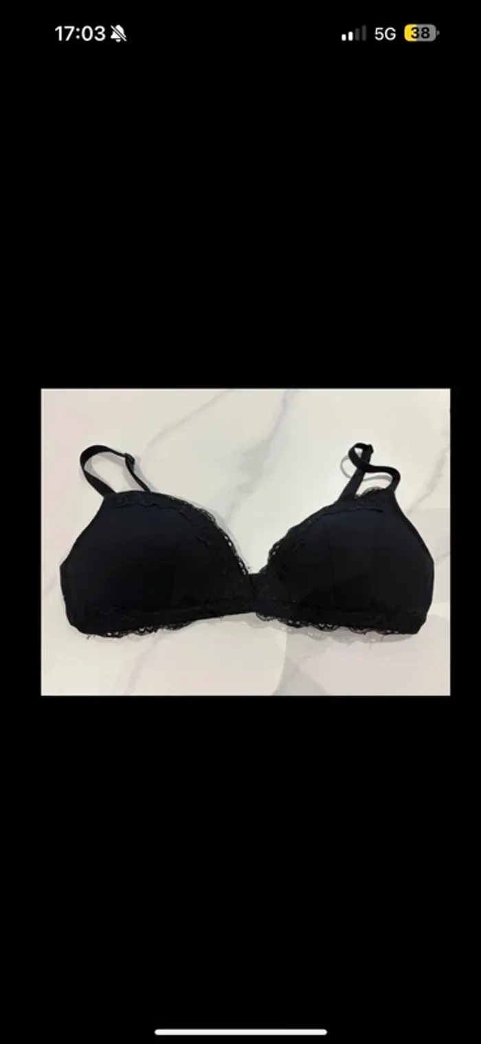 Soutien-gorge noir dentelle Kiabi EUR 85C