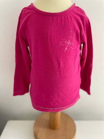 Tee shirt manche longue rose bébé