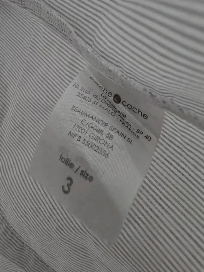 Chemise cintrée grise à rayures - photo numéro 5