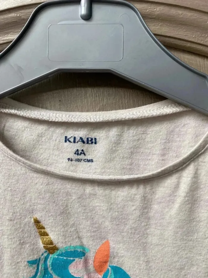 T-shirt manche longue beige licorne kiabi 4 ans - photo numéro 3