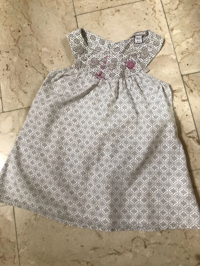 Robe impression grise 24 mois