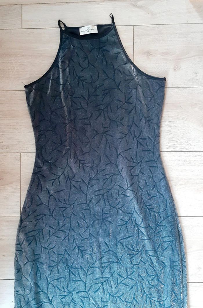 Robe longue reflets argentés femme taille 2 - photo numéro 2
