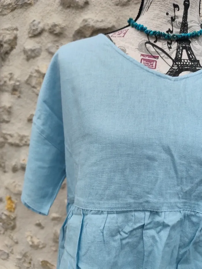 Blouse Tshirt femme turquoise Esprit de la mer neuf taille S - photo numéro 2