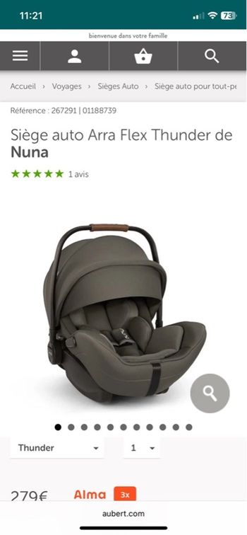 Siège auto Arra Flex de Nuna