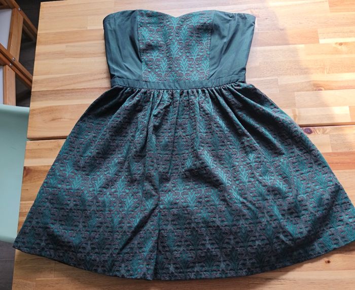 Robe bustier verte Naf Naf taille 38 - photo numéro 6