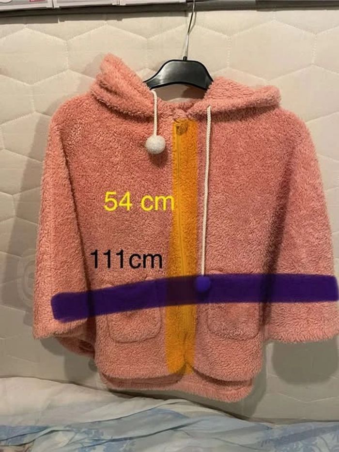 poncho rose en pilou - photo numéro 2