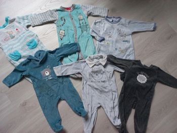 Lot de 6 pyjamas velours 6 mois