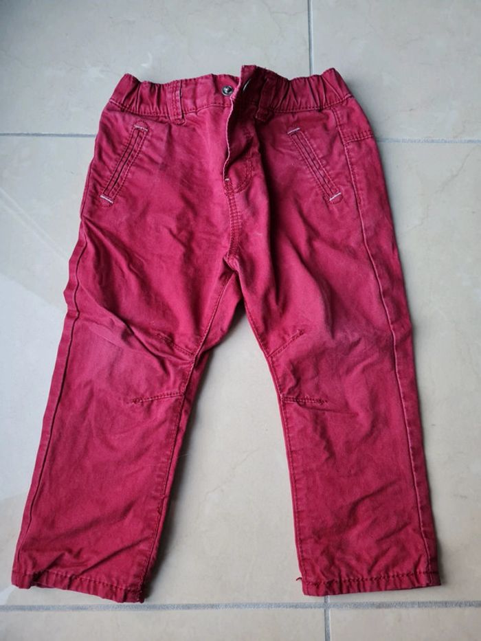 Pantalon bordeaux garçon 18m