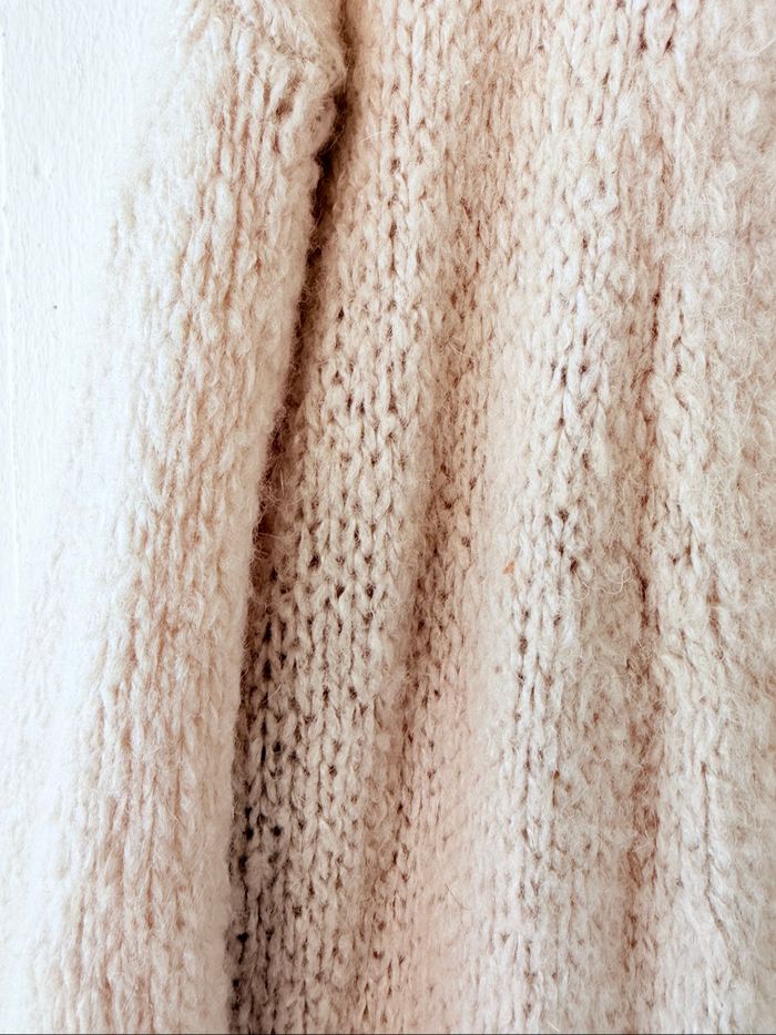 Gilet long oversize de la marque Les Follies, en coloris crème. - photo numéro 7