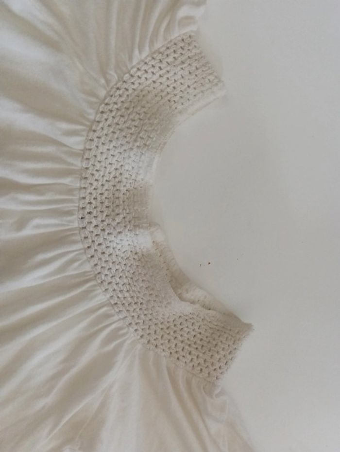 Tee shirt blouse femme manches courtes Roxy col dentelle taille S rétro vintage - photo numéro 6