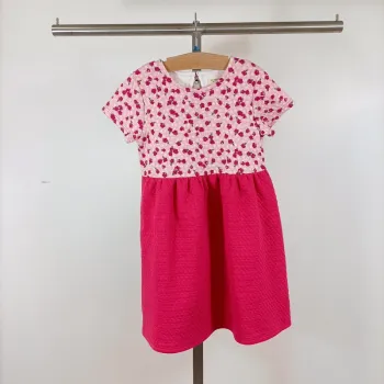 Robe fille imprimé fleuri rose fuchsia CMT Atelier – taille 8 ans estimé A1095